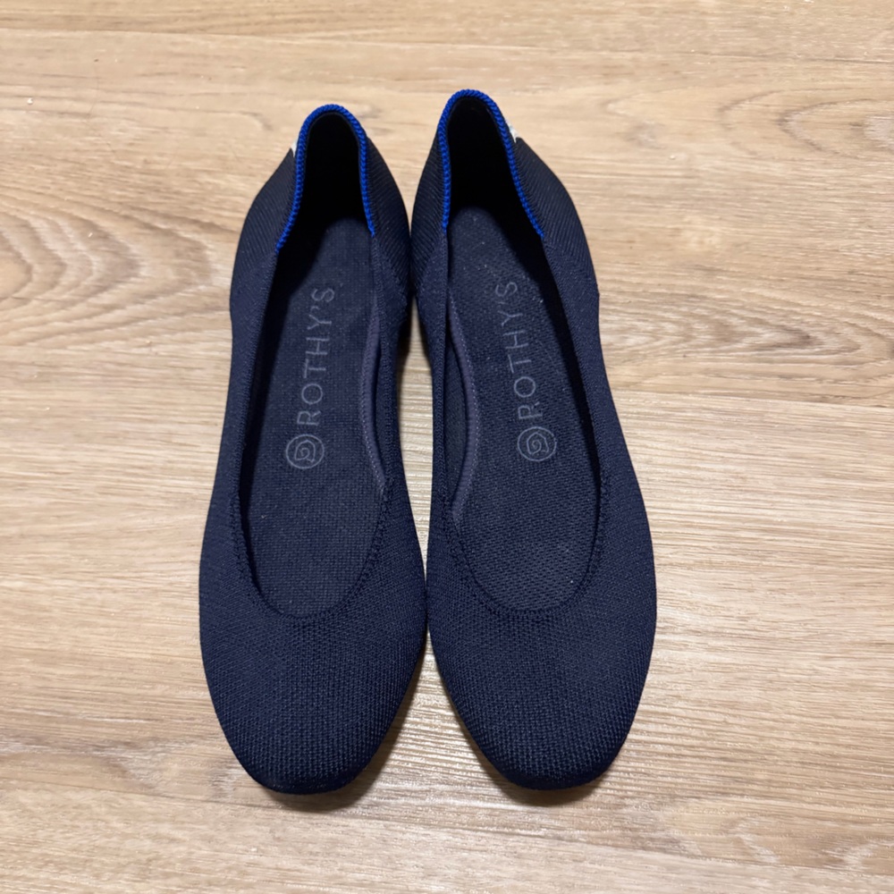 🆕 Rothy's Navy Striped Flats Sz 8.5 - Picture 4 of 10
